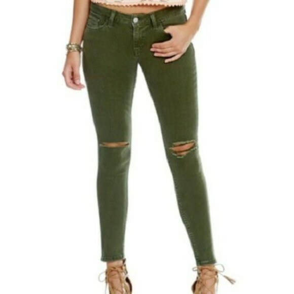 Levi’s 535 Super Skinny Destroyed Knee Jeans - Picture 1 of 4